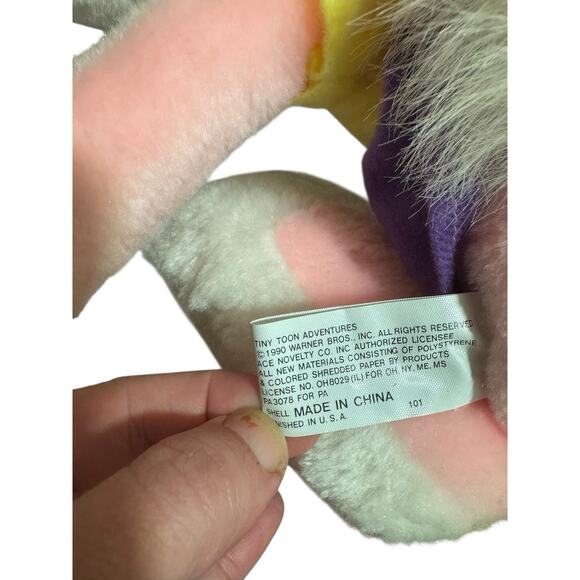 Ace Novelty Tiny Toon Adventures Band Bunny Stuffed Plush Animal Doll Toy 10” - Picture 8 of 9